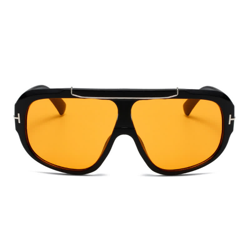 'T' Design Oversized Aviator Sunglasses