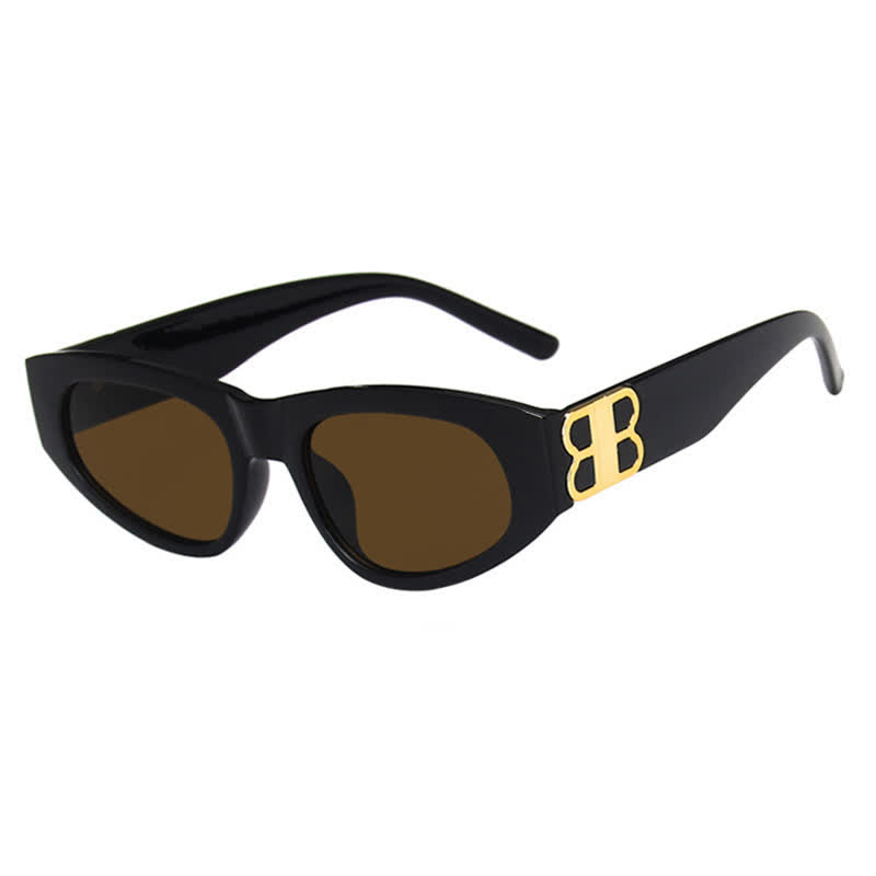 Classic Unisex 'B' Design Cat-Eye Sunglasses