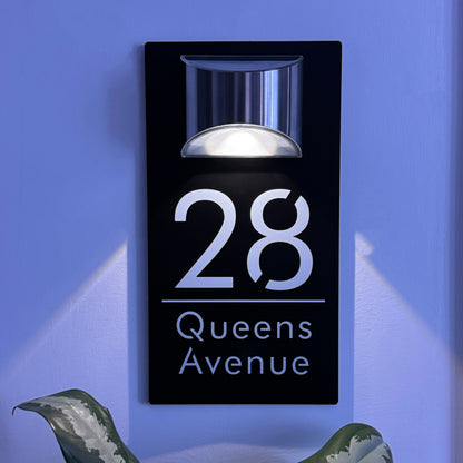 Personalized Solar Modern Door Plaque