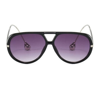 Double Bridges Metal Temples Aviator Sunglasses