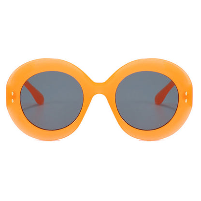 Simple Oversized Round Frame Trendy Sunglasses