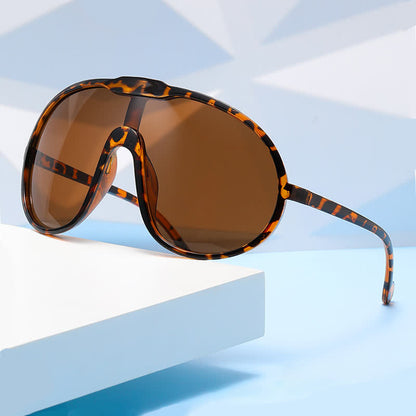 One Piece Oversized Aviator Sunglasses