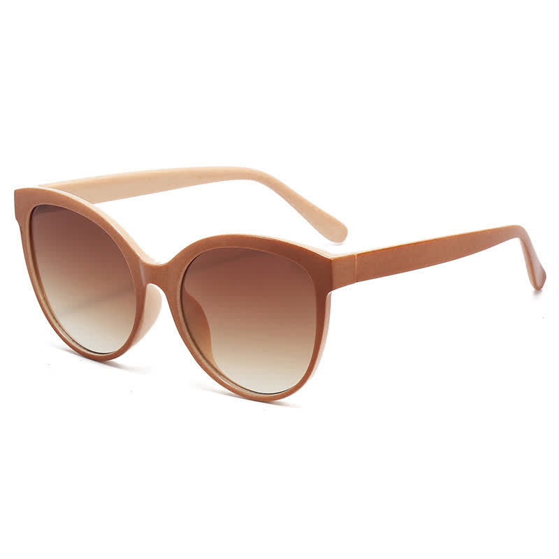 Cat-Eye Oversized Frame Hipster Sunglasses