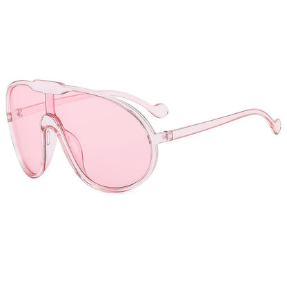 One Piece Oversized Aviator Sunglasses