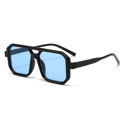 Double Bridges Geometric Frame Driving Sunglasses