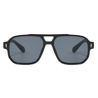 Square Frame Double Bridges Vintage Sunglasses