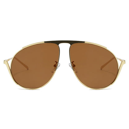 Hipster Metal Temples Aviator Sunglasses