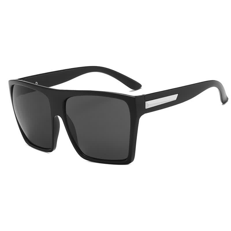 Flat Top Oversized Square Frame Fashion Sunglasses