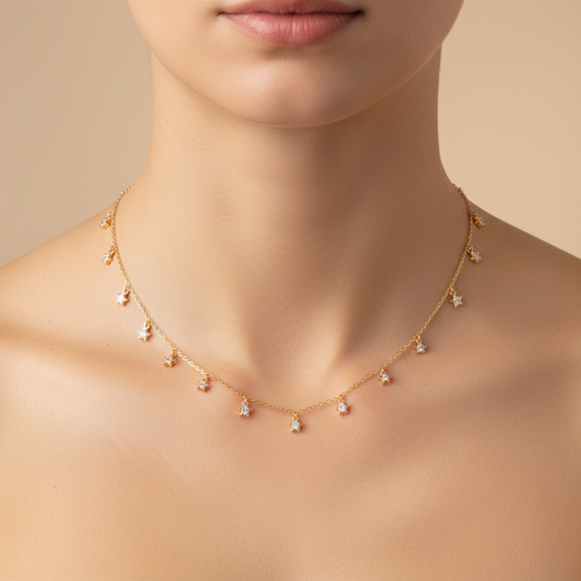 Star Diamond Charm and Chain