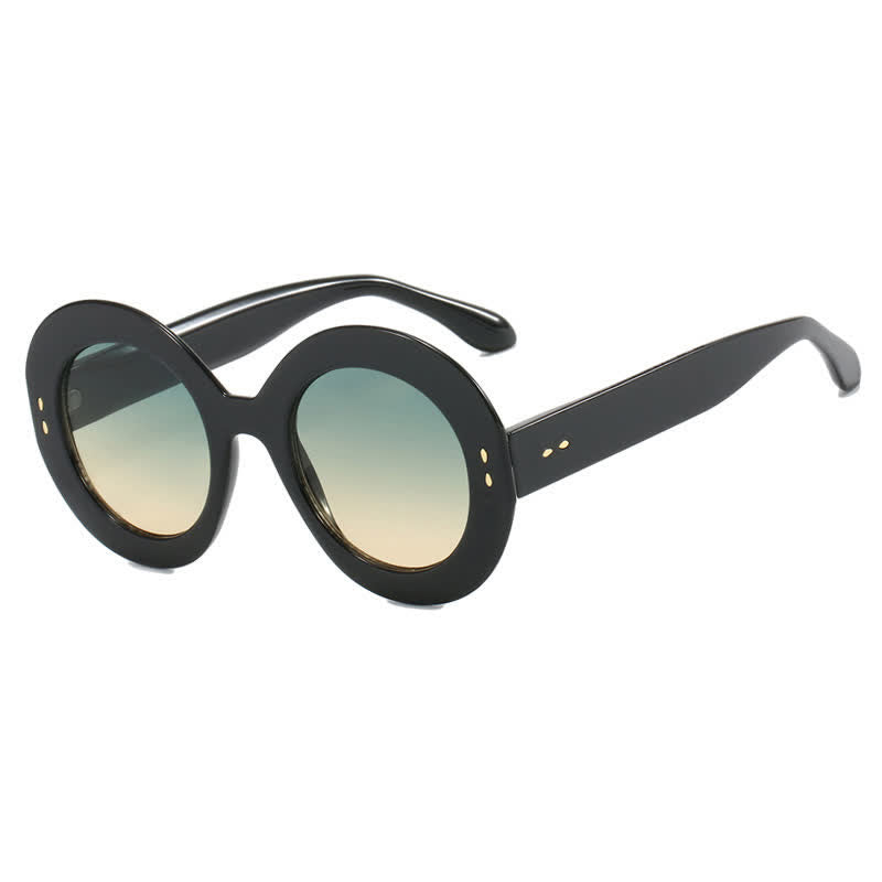 Simple Oversized Round Frame Trendy Sunglasses