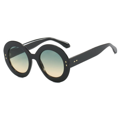 Simple Oversized Round Frame Trendy Sunglasses