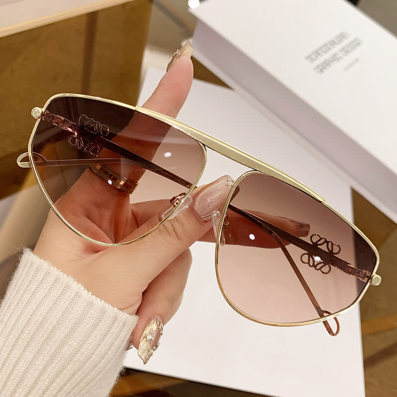 Hollow-out Irregular Aviator Sunglasses