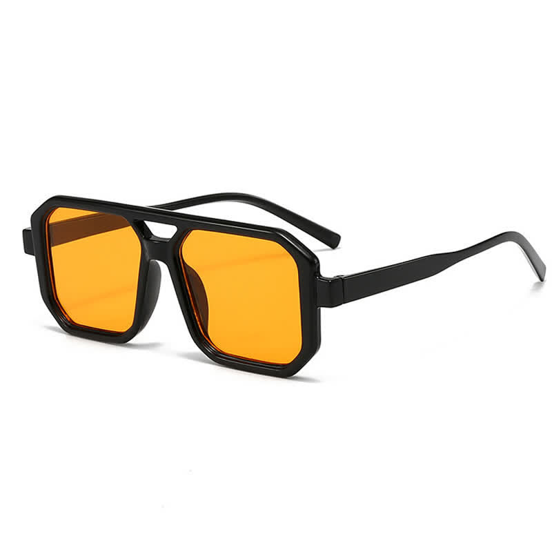 Double Bridges Geometric Frame Driving Sunglasses