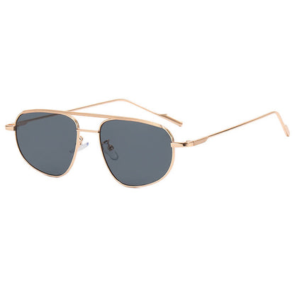 Double Bridges Hipster Aviator Sunglasses