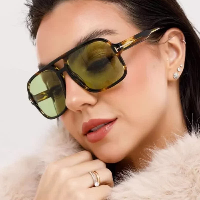 Double Bridges Retro-Vintage Aviator Sunglasses