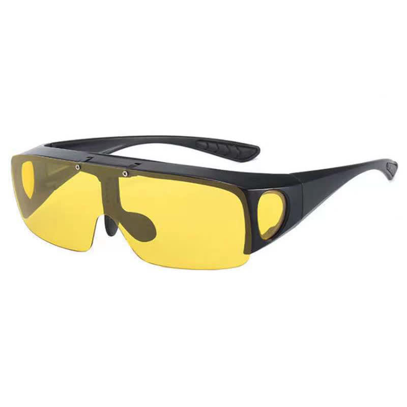 Fit Over Glasses Clip-On Lenses Polarized Sunglasses for Driving&Cycling