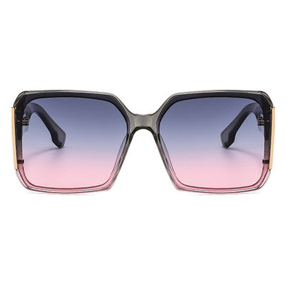 Square Frame Oversized Rimless Sunglasses