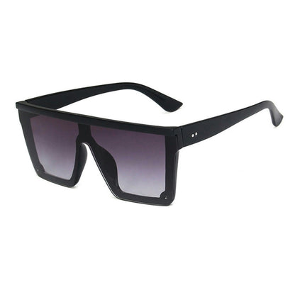 Trendy Large Frame One-piece Street Style Driving Retro Sunglasses