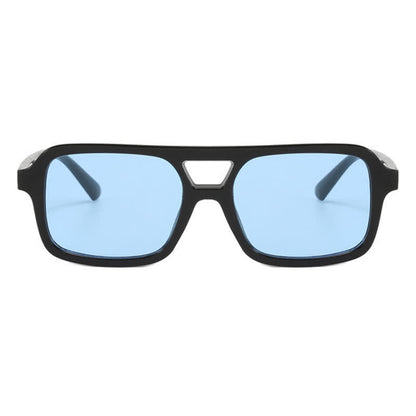 Double Bridges Square Frame Retro Sunglasses