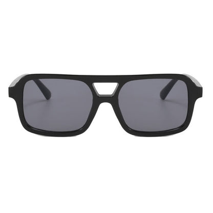 Double Bridges Square Frame Retro Sunglasses