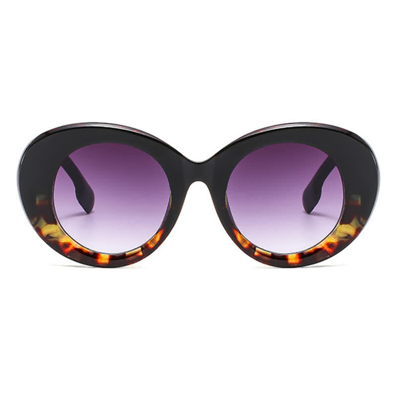 Round Thick Frame Hipster Oversized Sunglasses