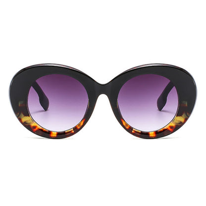 Round Thick Frame Hipster Oversized Sunglasses