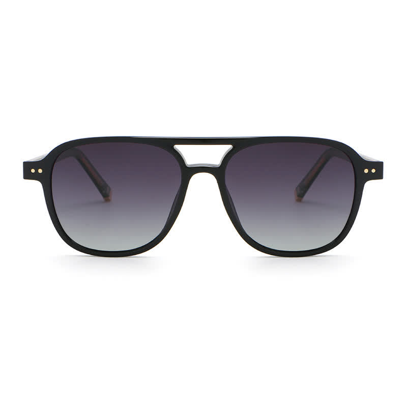 Double Bridges Polarized Aviator Sunglasses