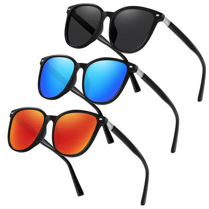 Trendy Sports Polarized Oversized Sunglasses with Mirrored Lens