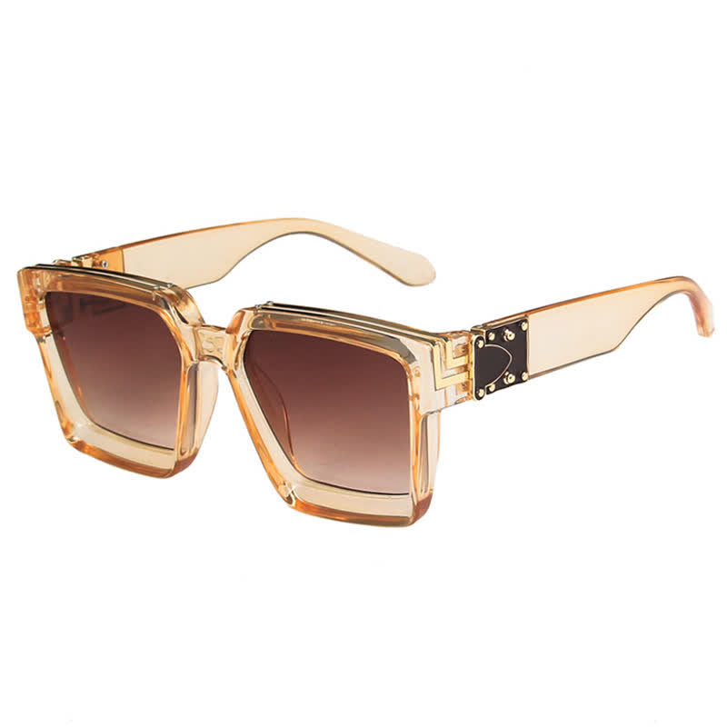 Square Frames Hipster Oversized Sunglasses