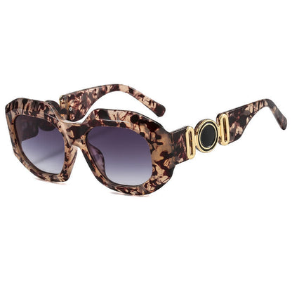 Trendy Geometric Thick Frame Sunglasses
