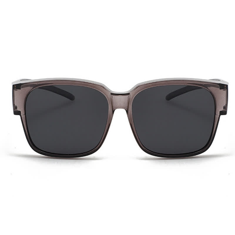 Fit Over Glasses Square Frame Polarized Sunglasses for Women Men