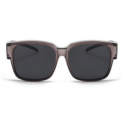 Fit Over Glasses Square Frame Polarized Sunglasses for Women Men