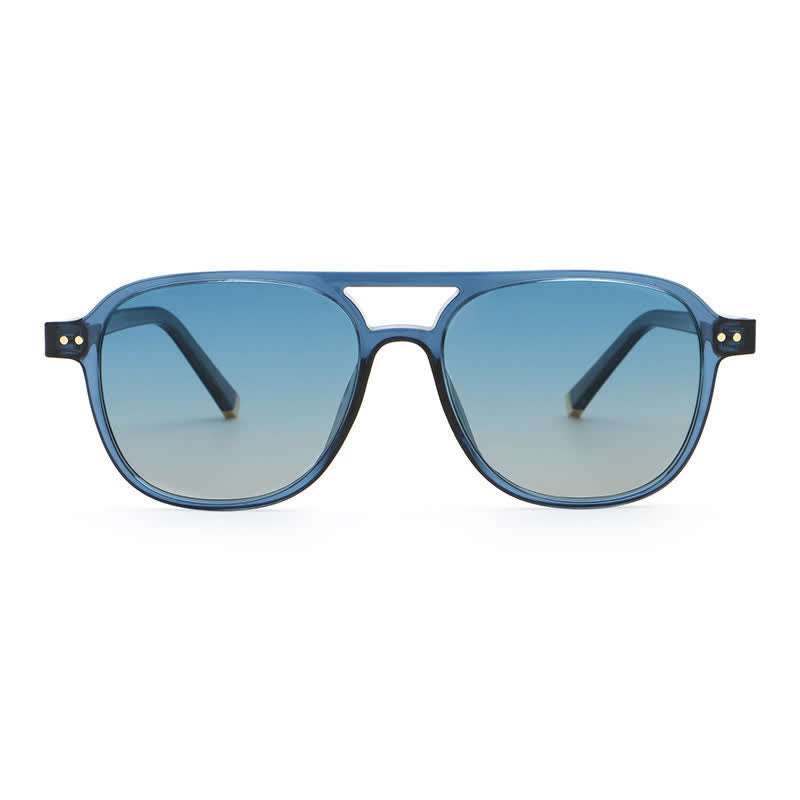 Double Bridges Polarized Aviator Sunglasses