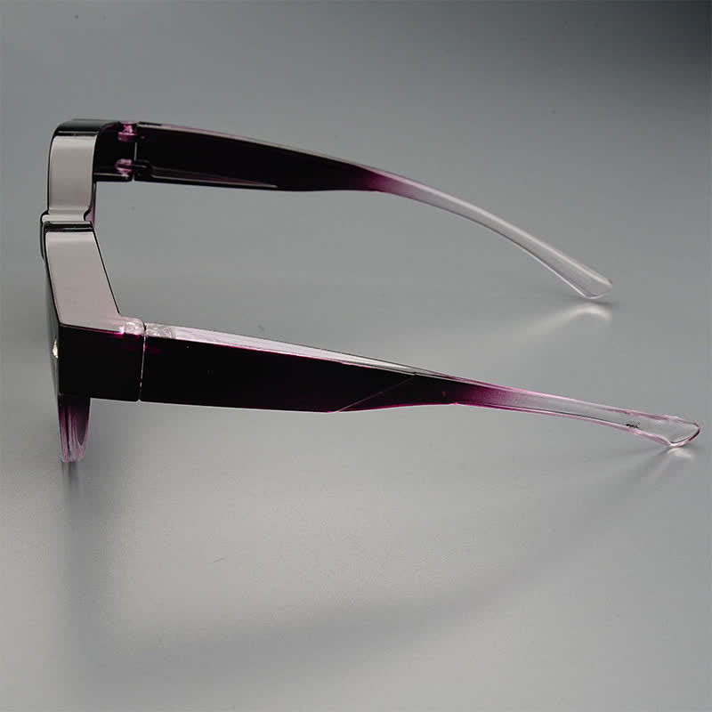 Fit Over Glasses Cat-Eye Star Decor Polarized Sunglasses