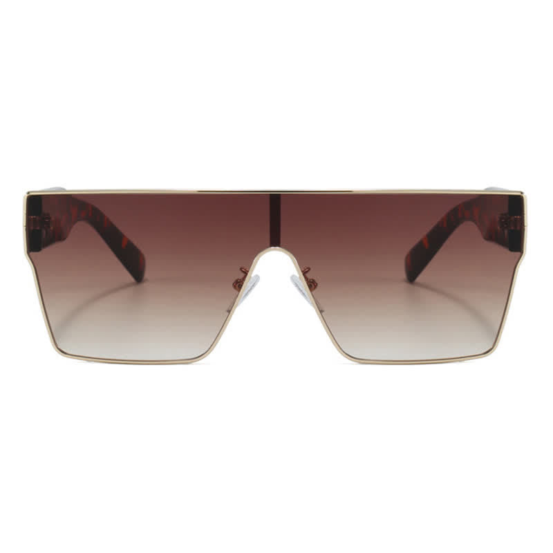 One-piece Square Frame Oversized Sunglasses