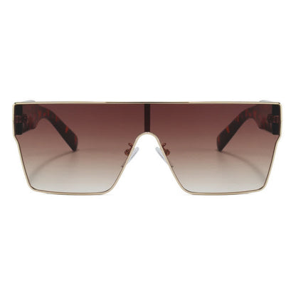 One-piece Square Frame Oversized Sunglasses