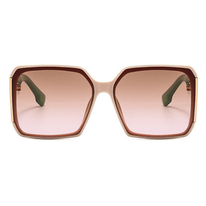 Square Frame Oversized Rimless Sunglasses