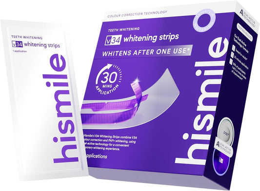 ⚡Last Day 60% OFF丨🦷V34 Whitening Strips – Professional Teeth Whitening at Home