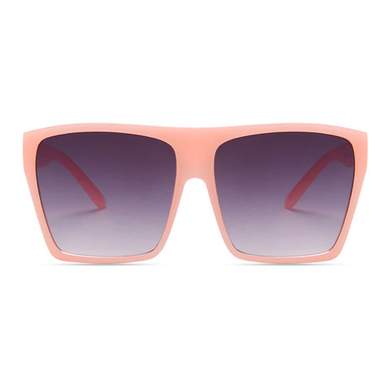 Flat Top Oversized Square Frame Fashion Sunglasses