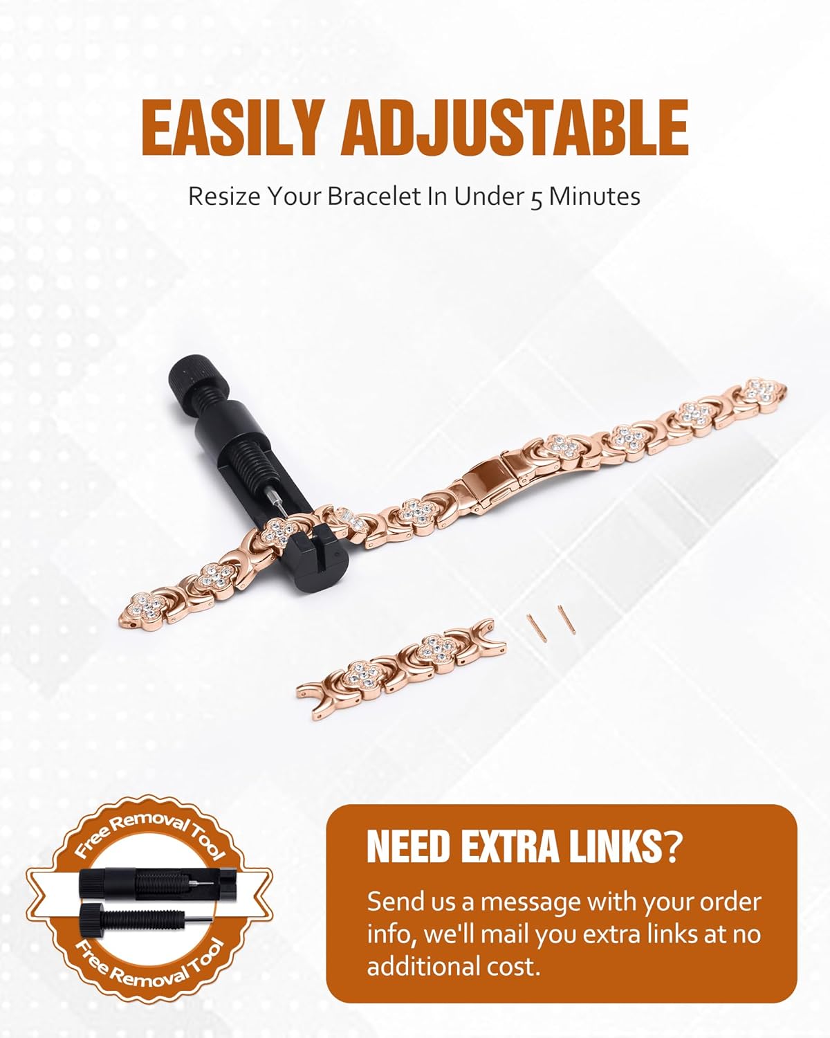 Copper Bracelets for Women. Pure Copper Magnetic Bracelet with 3800 Gauss Effective Magnets