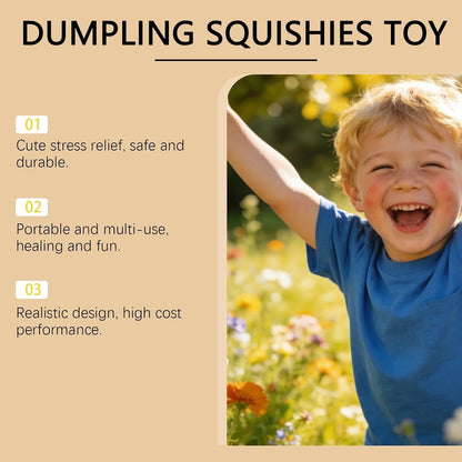 Glitter Dumpling Squishy Toy – Soft Stress Relief Fidget Toy
