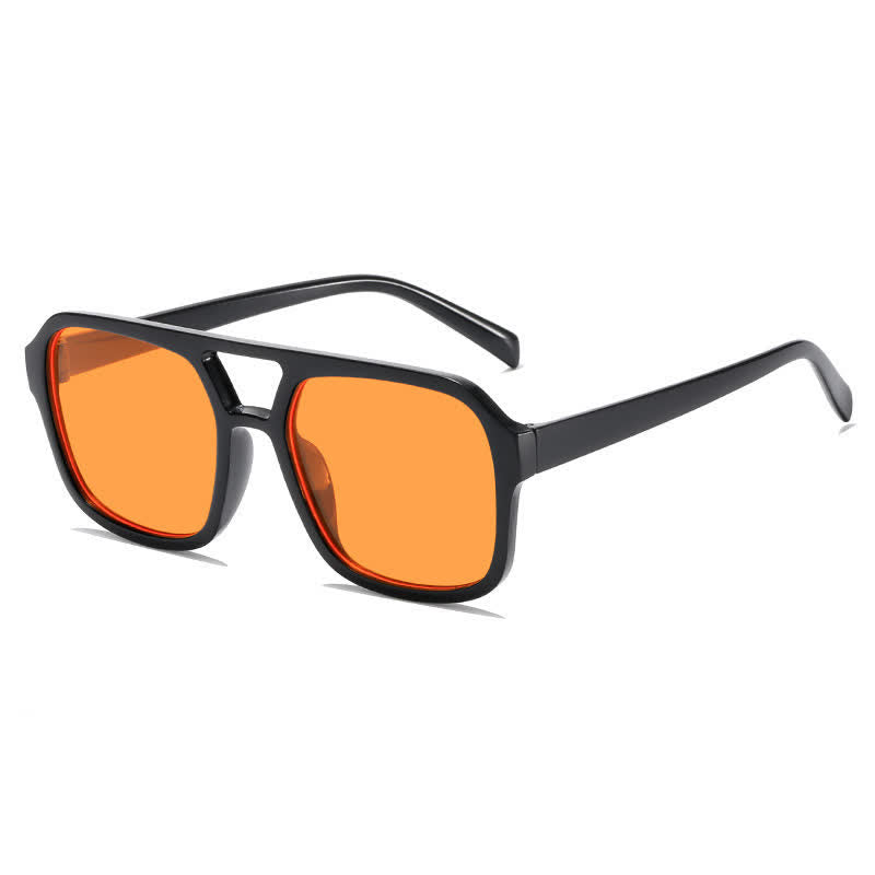 Double Bridges Square Frames Retro-Vintage Sunglasses