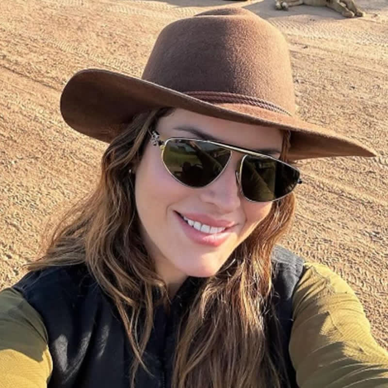 Hollow-out Irregular Aviator Sunglasses