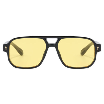 Square Frame Double Bridges Vintage Sunglasses