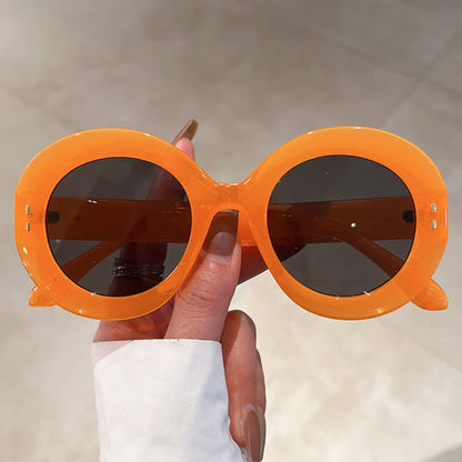 Simple Oversized Round Frame Trendy Sunglasses