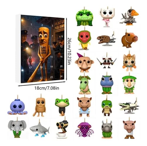 🔥Last Day 70% OFF - 🎁Tung Tung Tung Sahur Italian Brainrot Countdown 24Days Advent Calendar