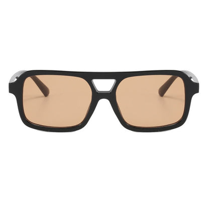 Double Bridges Square Frame Retro Sunglasses