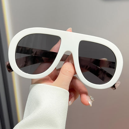 Oversized Frame Hipster Aviator Sunglasses