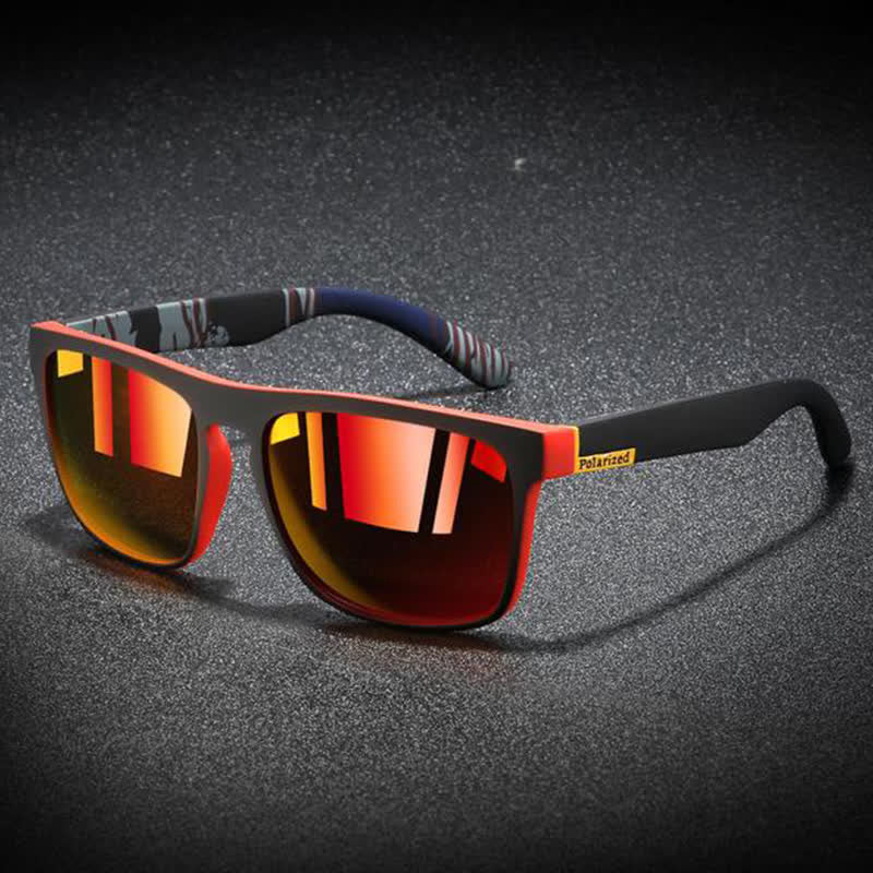 Simple Polarized Square Frame Trendy Sunglasses for Outdoor Activities