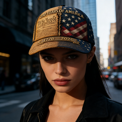 250th Anniversary Vintage Baseball Cap – We The People & Flag Pride